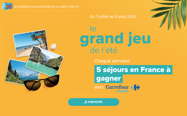 Bon plan: Carrefour.fr/animations-magasins: votre CODE pour gagner un séjour de rêve !