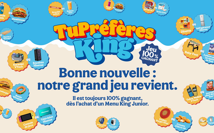 Burger King : ton CODE Jeu « Tu Préfères King » !