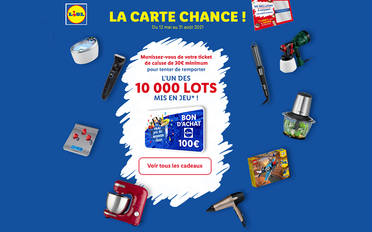 Votre CODE La Carte Chance LIDL : 10'000 cadeaux à gagner !