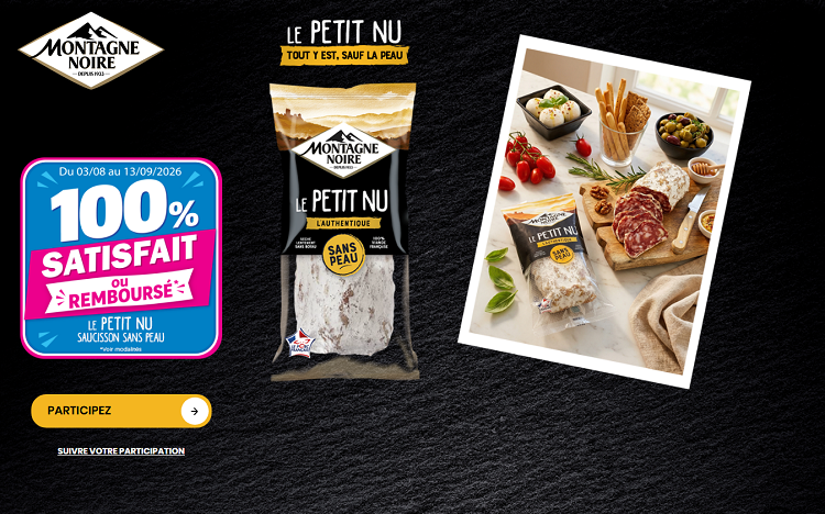 Bon plan: Saucisson Le Petit Nu : l'offre satisfait ou 100% remboursé